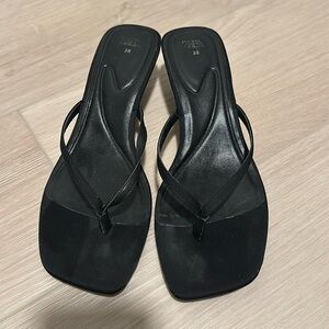 Zara Black Sandal Kitten Heels 38
